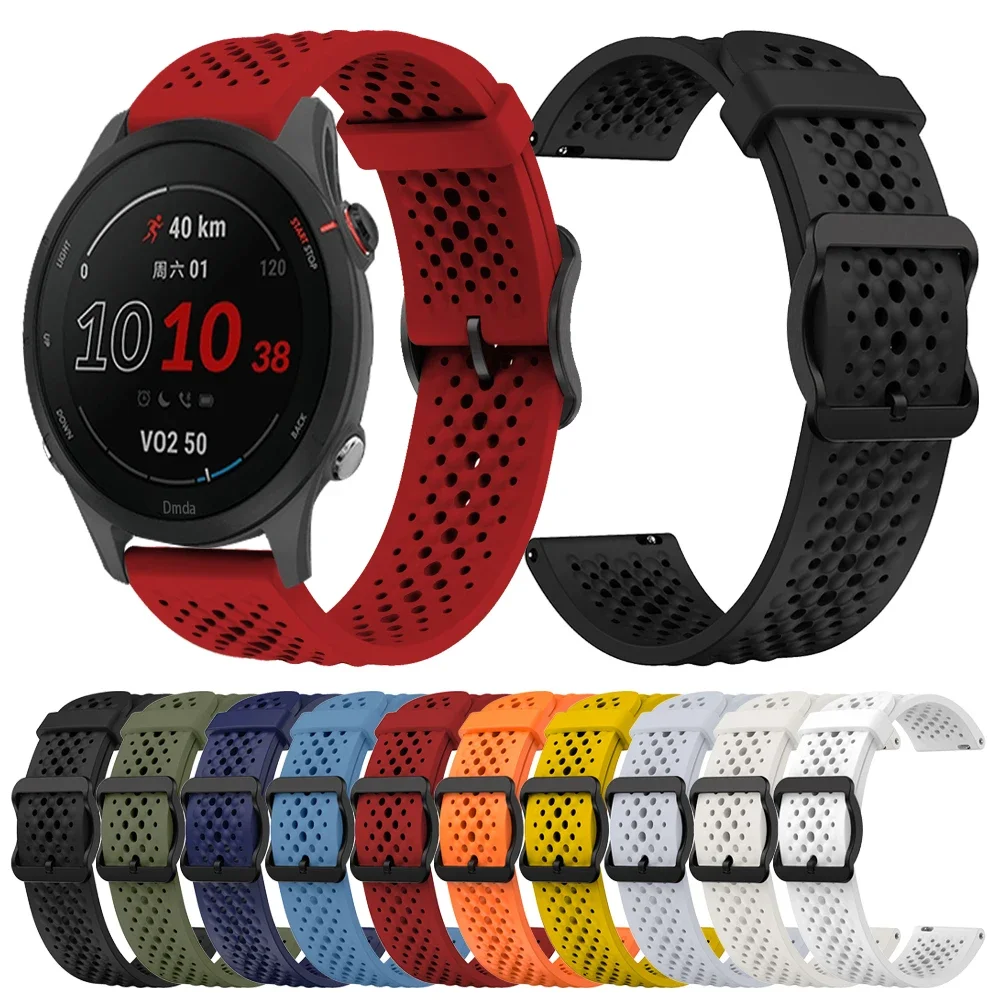 حزام ساعة سيليكون للغارمين Forerunner 265 255 الموسيقى العصابات Vivoactive 4/Venu 2/Venu 3/النشط سوار 22 مللي متر حزام الملحقات