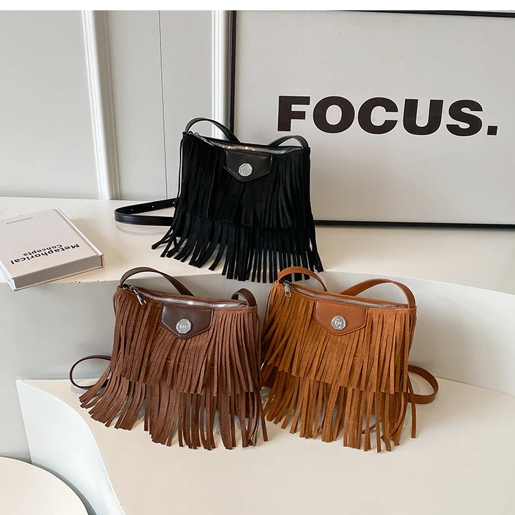 2023 Famous brand design bags for women luxury bolso replica Female tassels Bag designed bucket bag shoulder bag