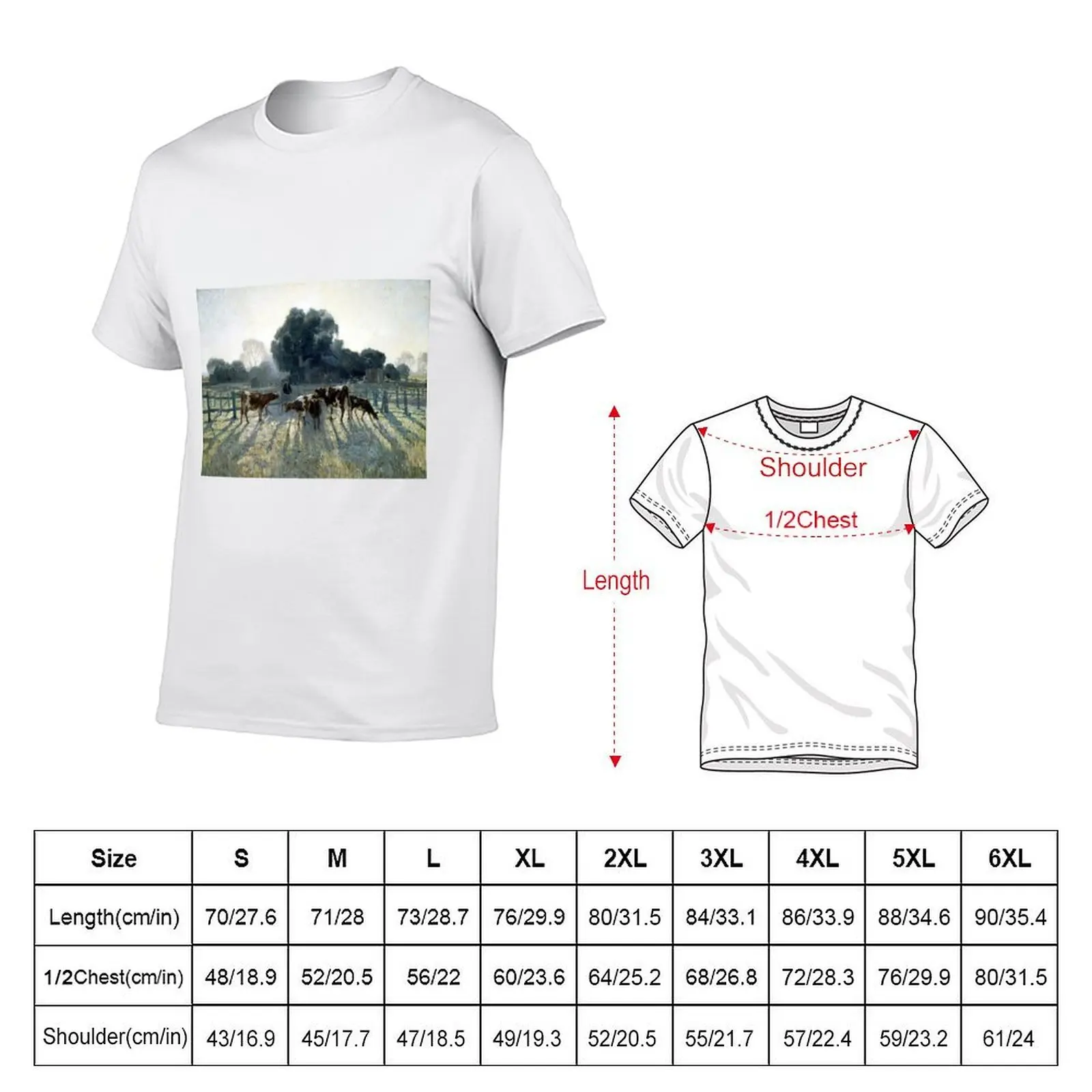 Elioth Gruner Spring Frost T-Shirt plain oversized t shirt mens clothes
