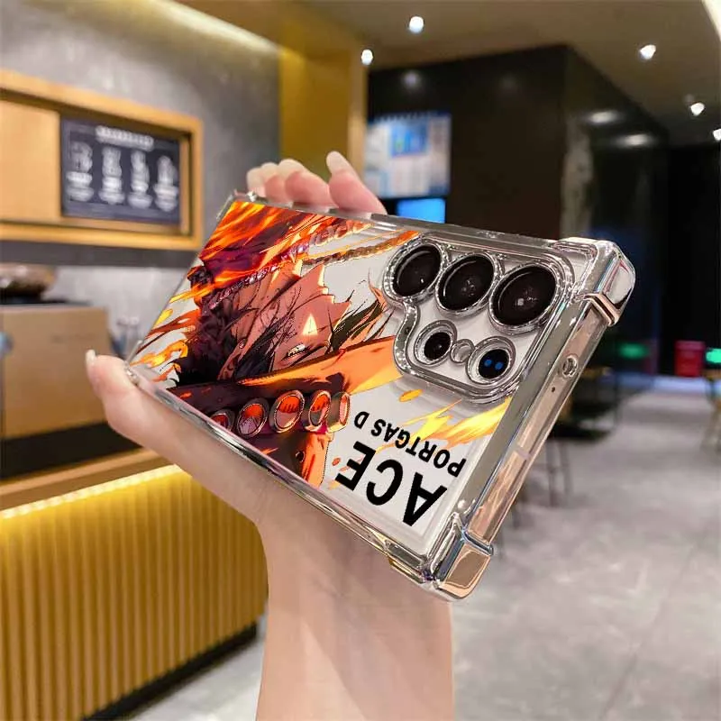 O-ONE P-PIECE-E Anime Handyhülle für Samsung S26 S25 Edge S24 S23 S22 S21 S20 FE Ultra Plus Lite, Galvanisierte Sturzsichere Schutzhülle – Detail 5