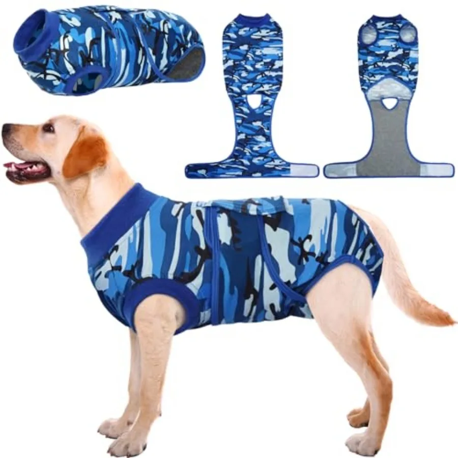 

Recovery Suit for Dogs Cats After Surgery, Professional Pet Recovery Shirt Dog Abdominal Wounds Bandages, Substitute E-Collar a