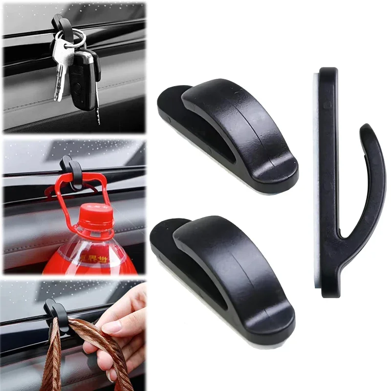 

2/4/10 PCS/SET Convenient Black Auto Car Truck Self Adhesive Hook Hanger Bag Purse Organizer Holder Car Interior