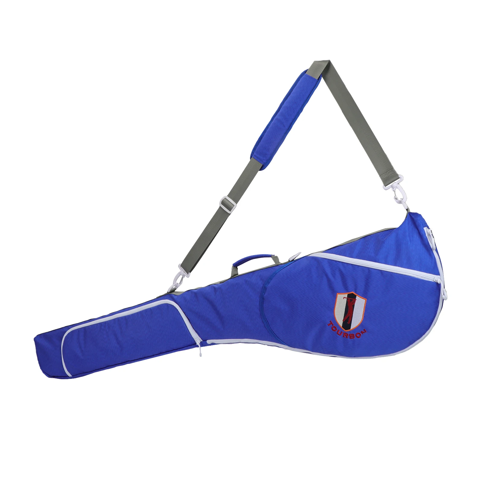 

Tourbon Nylon Golf Clubs Comfort-Carry Bag Waterproof Portable Sunday Storage Bag Small Travel Bag Lightweight Blue