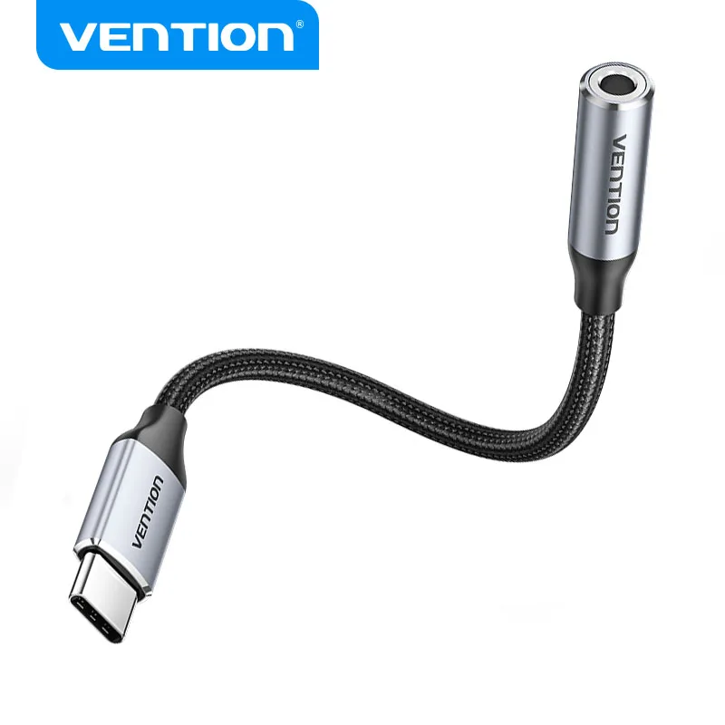 Vention HiFi USB Type C To 3.5 Jack Earphone Adapter USB-C 3 5mm Audio Cable Converter with DAC For IPhone Samsung Huawei Xiaomi