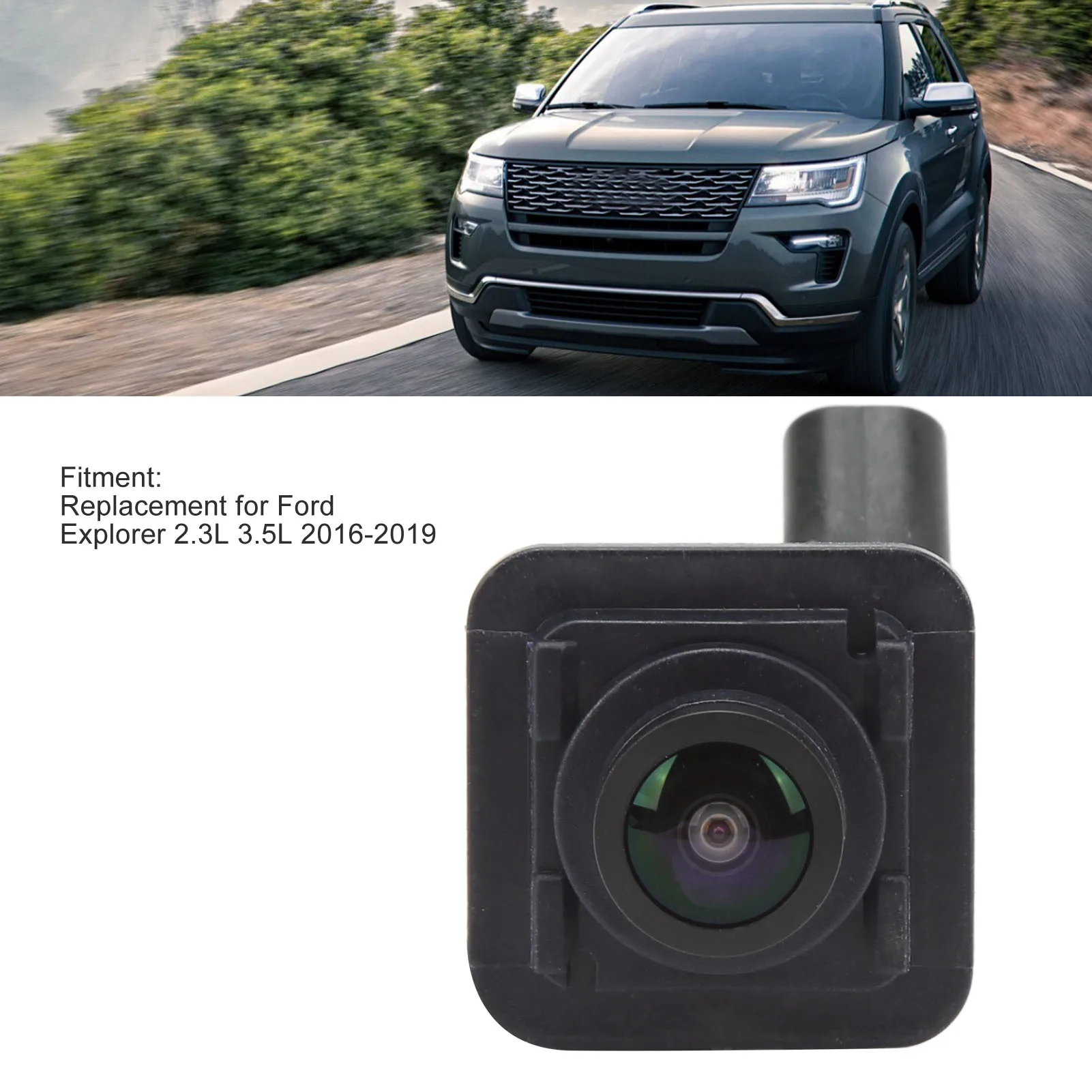 Car Front Grille Parking Assist Camera GB5T 19H222 Front View Camera Replacement for Ford Explorer 2.3L 3.5L 2016-2019