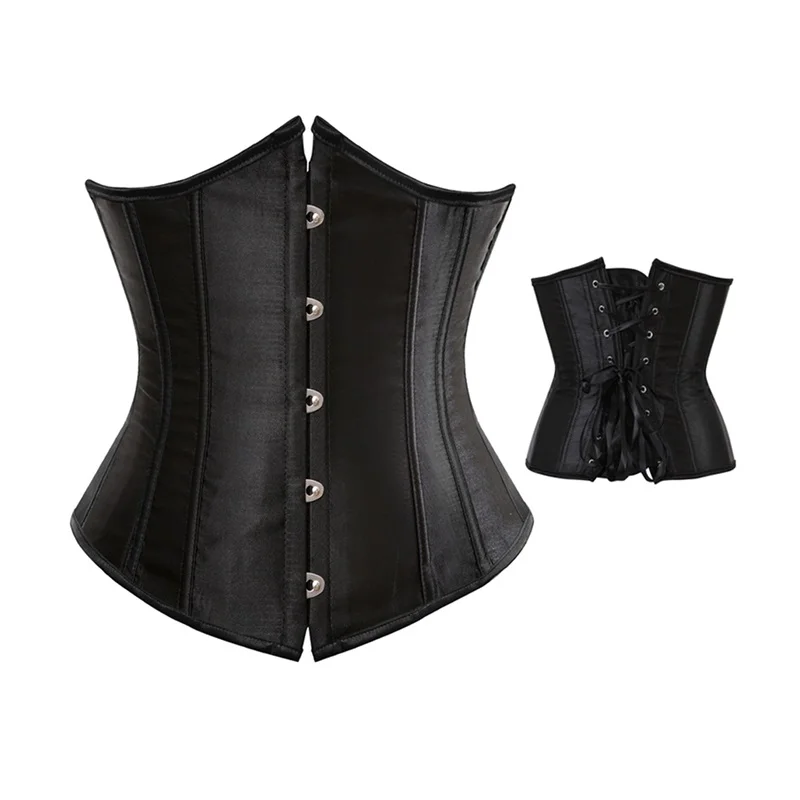 Women Waist Corset Tight Vest Plus Size Corset Bustier Body Shaping Retro Bustier Overbust Top Lace up Boned Overbust