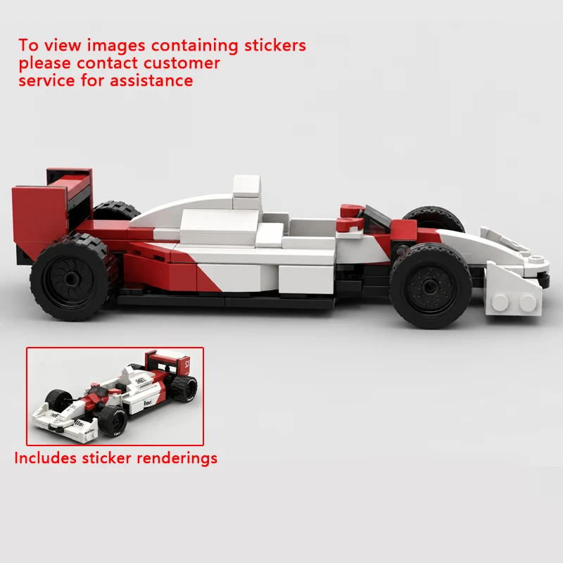 

Speed Racing Car Model MOC Building Bricks MP4/4 Formula Racing Modular Technology Children Holiday Gifts Assemble Toys Suit