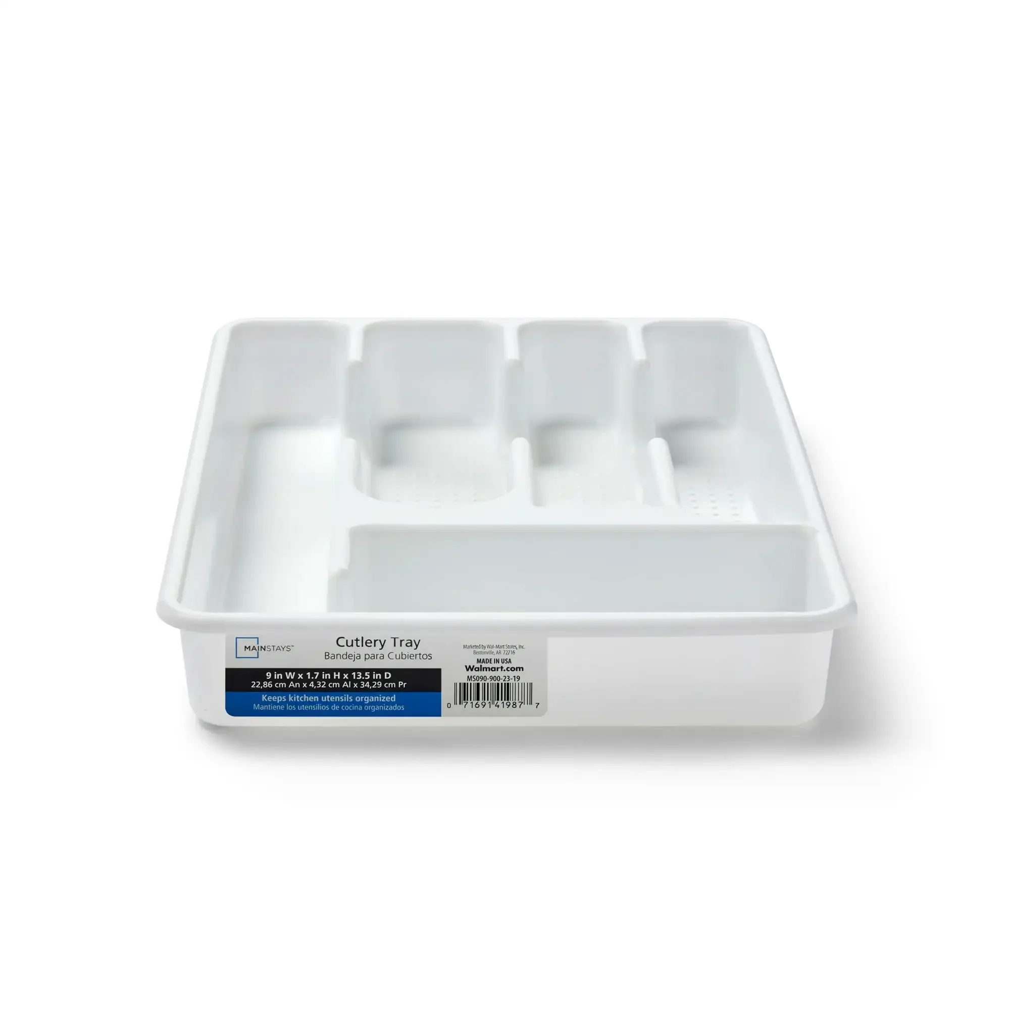 

Fully Upgraded Plastic 9" W x 13.5" D 5-Compartment Kitchen Drawer Organizer, White.HOME. Free shippment