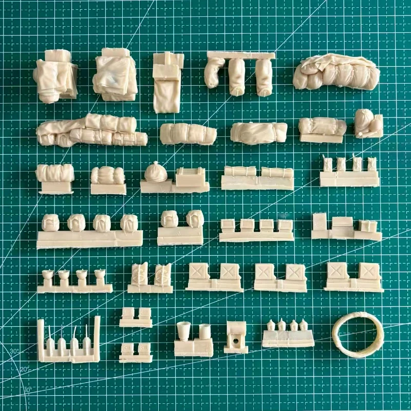 1/35 مقياس دييكاست الراتنج نموذج تجميعها عدة الولايات المتحدة M3A1 نصف المسار مجموعة التخزين (بدون مركبة) غير مجمعة غير مصبوغ