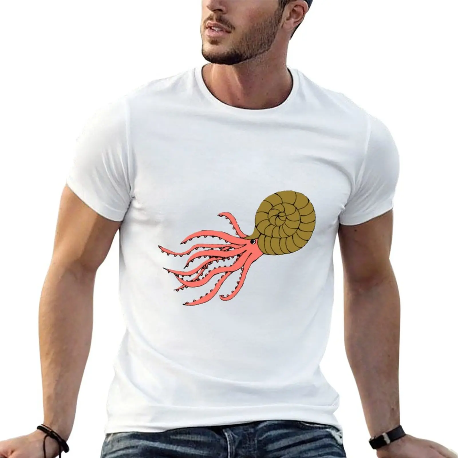 

soft cotton T-Shirt shirt Ammonite for t shirts man high t quality man cotton