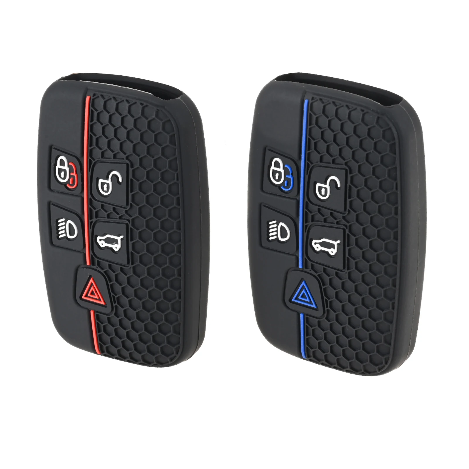 

1Pc Car Honeycomb Silicone Keycase 5 Buttons Silicone Car Key Case Cover Key Protection Cover For Land Rover Sabre Chery Renault