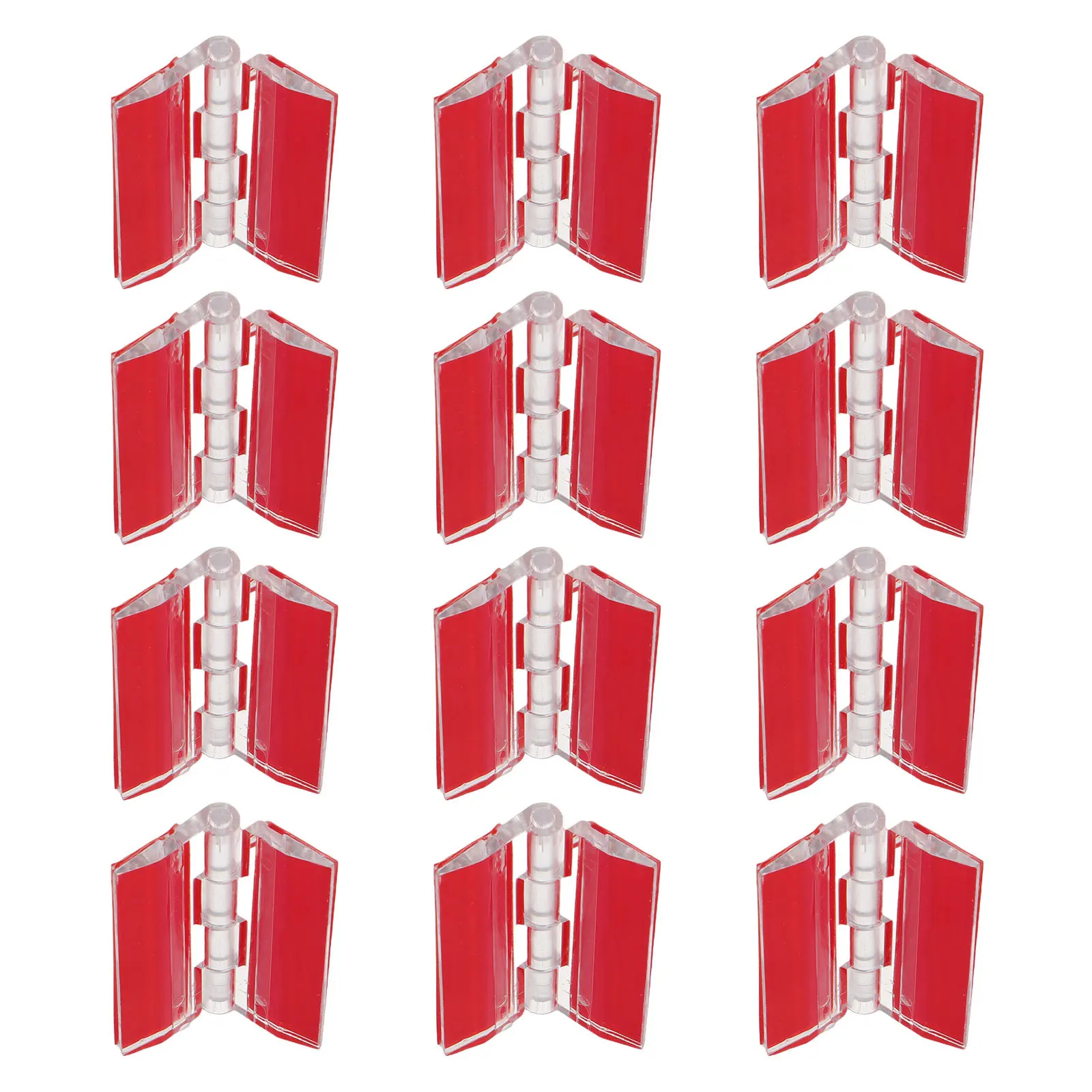 

12Pcs Transparent Piano Hinge 45Mm Ultra-Thin Wide Continuous Hinge for Glass Crafts Cabinet Doors Jewelry Boxes Display Stands