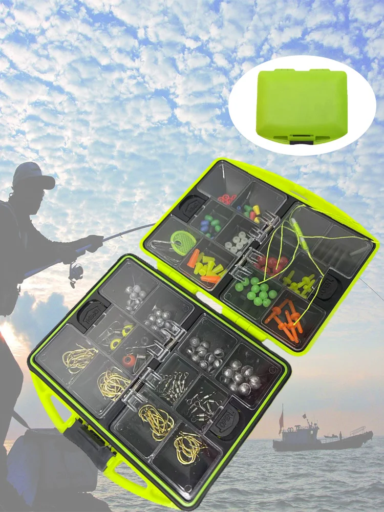 

Рыболовный набор 24-в-1, включает различные рыболовные принадлежности и снасти.