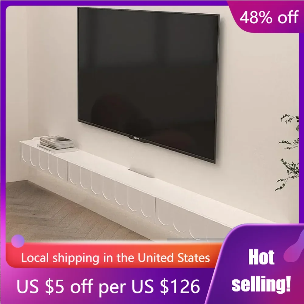 

Wall Hanging Tv Cabinet Living Room Floating TV Shelves With Door & Drawers Television Furniture Home Supports Stands Stand Unit