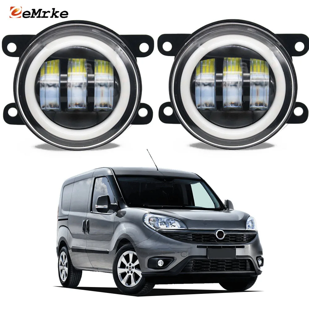 

Светодиодные противотуманные фары с линзой PTF 30 Вт для Fiat Doblo Pratico 263 2015 2016 2017 2018 2019 2020 Автомобильный указатель поворота Angel Eye DRL Driving Lamp
