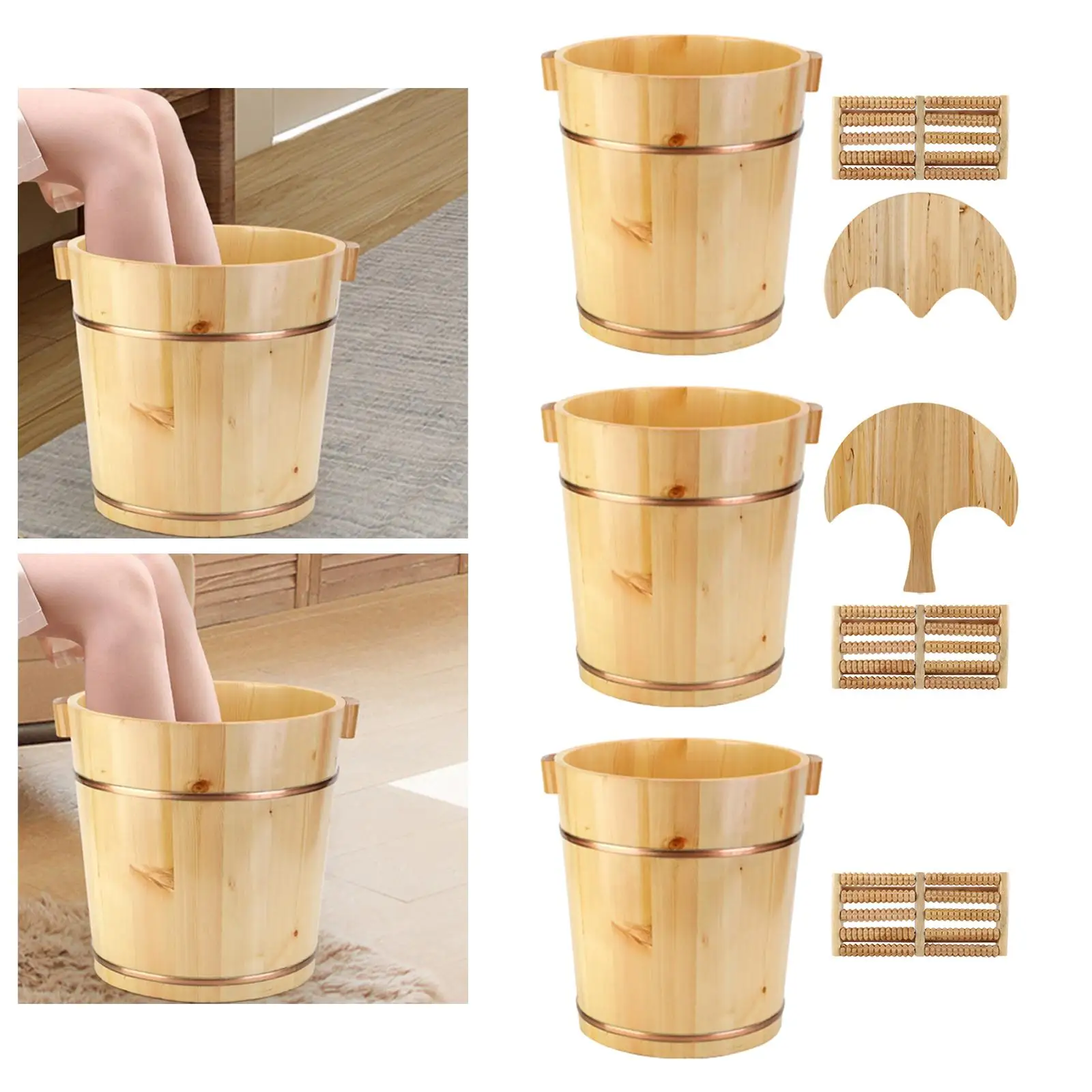 Wooden Foot Bucket, Multi-purpose Foot Bath, Foot Bath Bucket, Household