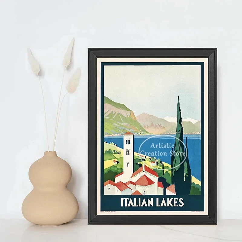 Italy Vintage Travel Poster South Tyrol Rome Taormina Sicily Canvas  Painting Prints Art Living Room Bedroom Wall Home Decor