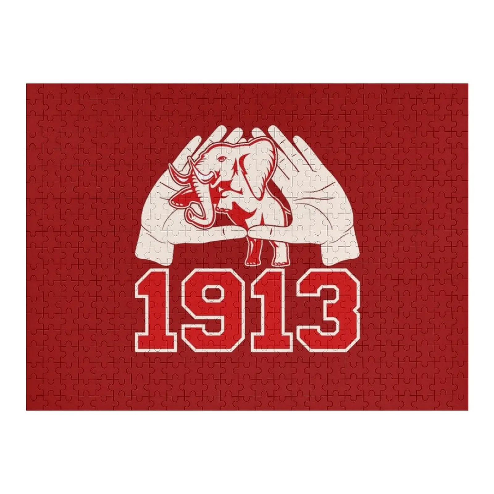 

Delta 1913 Elephant Sigma Hand Sign Theta Jigsaw Puzzle Customized Photo Christmas Gifts Puzzle