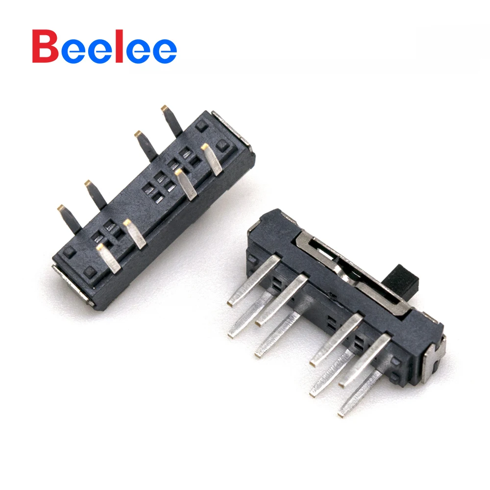 500PCS BL-SS06D Mini Vertical 8 Position 8 Pin SMD Toggle Switch 12V Right Angle Sliding Door Contact Switch For Home Use