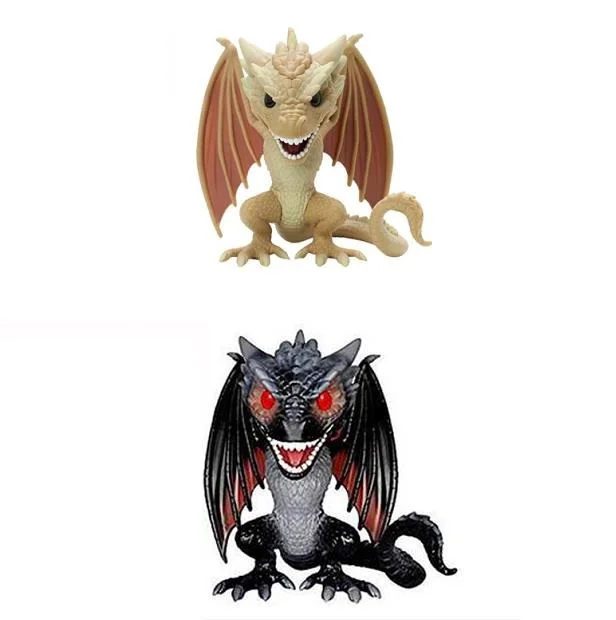Funko jogo de drogon tronos viserion jon snow edição limitada figura de ação coleção modelo brinquedos para crianças presente aniversário