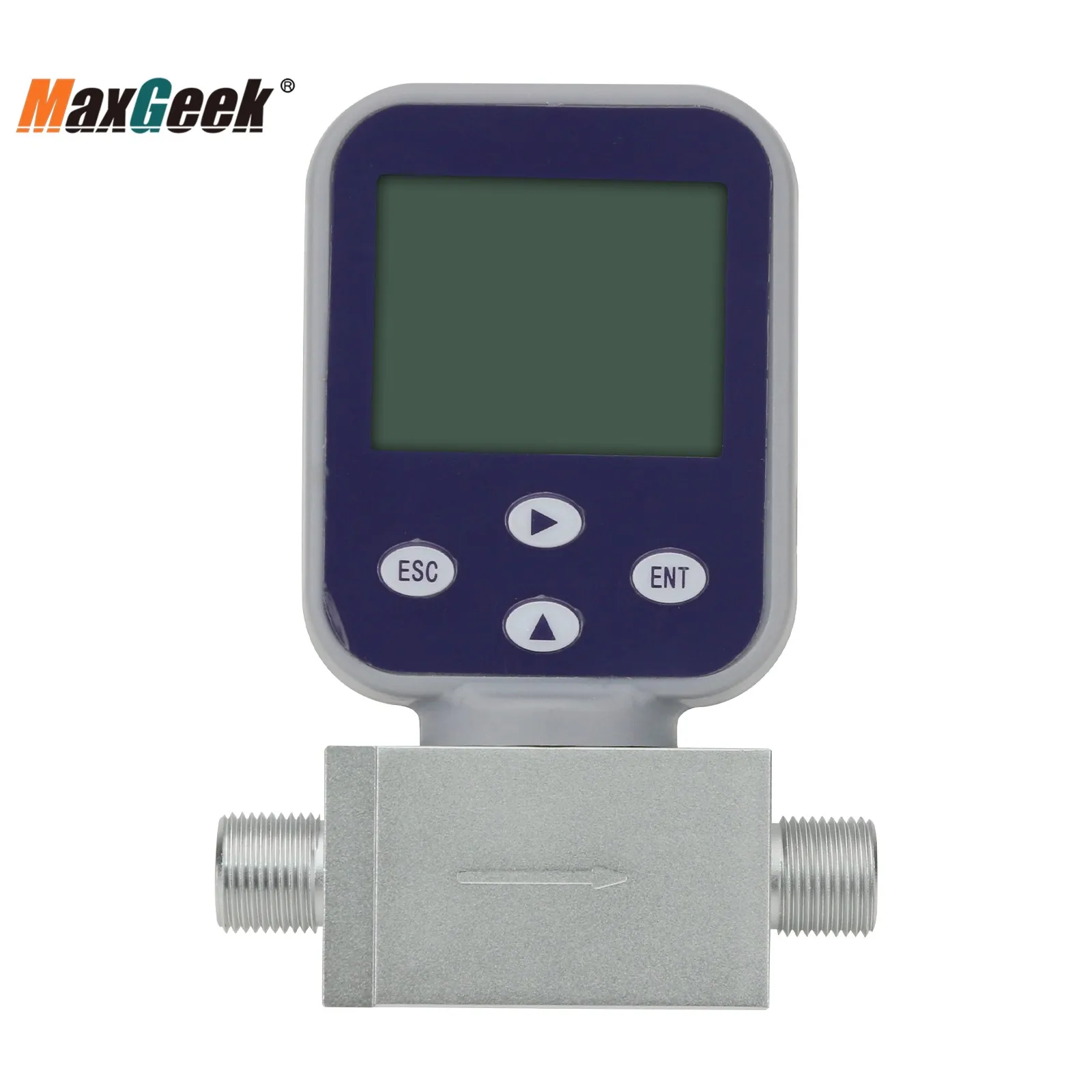 Maxgeek 0-50L/min Hydrogen Gas Flow Meter Miniature Thermal Gas Flow Meter Mass Gas Flow Meter with RS485 Output