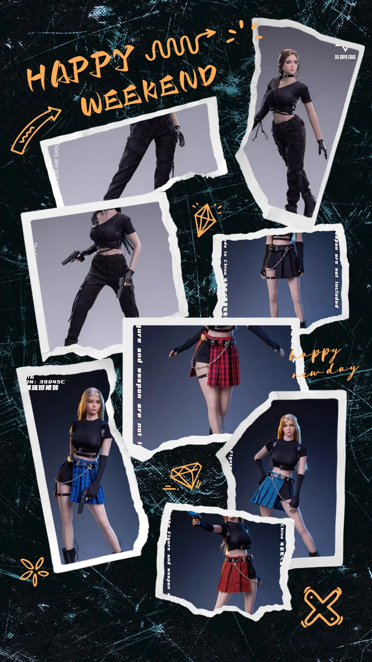 

In Stock 3STOYS 3S008/045 1/6 Scale Female Soldier Dashingly Cool Techwear Set Designed Short Skirt For 12'' Action Figure Model