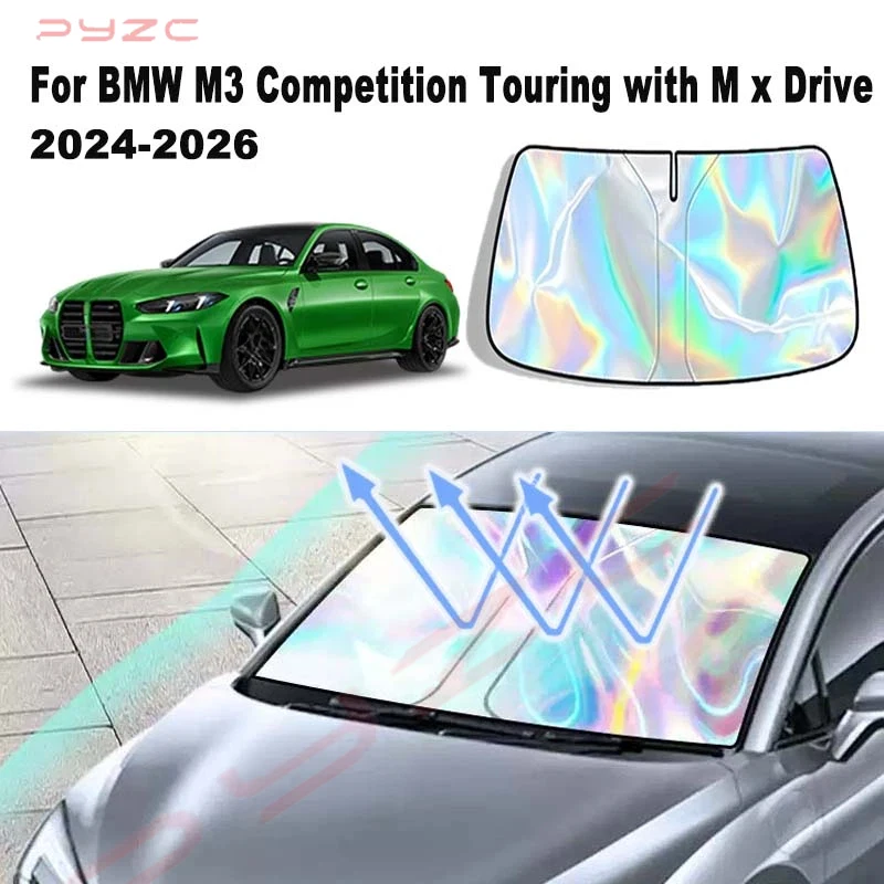 

For BMW M3 Competition Touring with M xDrive 2024-2026 Car Windshield Sunshade Cover Front Window Sun Shade Visor Auto Interior