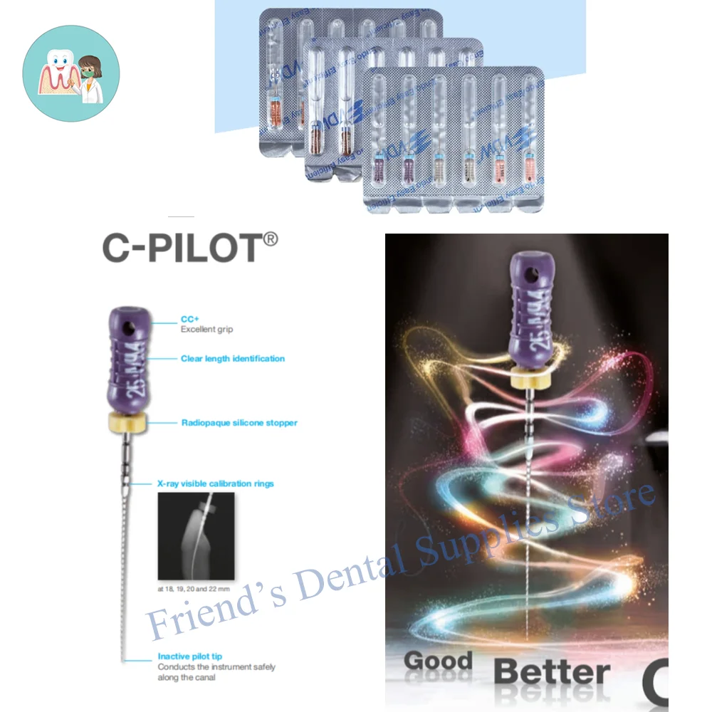 

‌5 Packs VDW® C-PILOT® Root Canal Files (6#,8#,10#,12#,15#; 21mm/25mm)