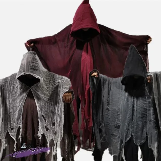 

Halloween Zombie Costume Skeleton Head Cape Terror Ghost Props Adult Children's Drapey Fashionable Scary Outfit Accessory