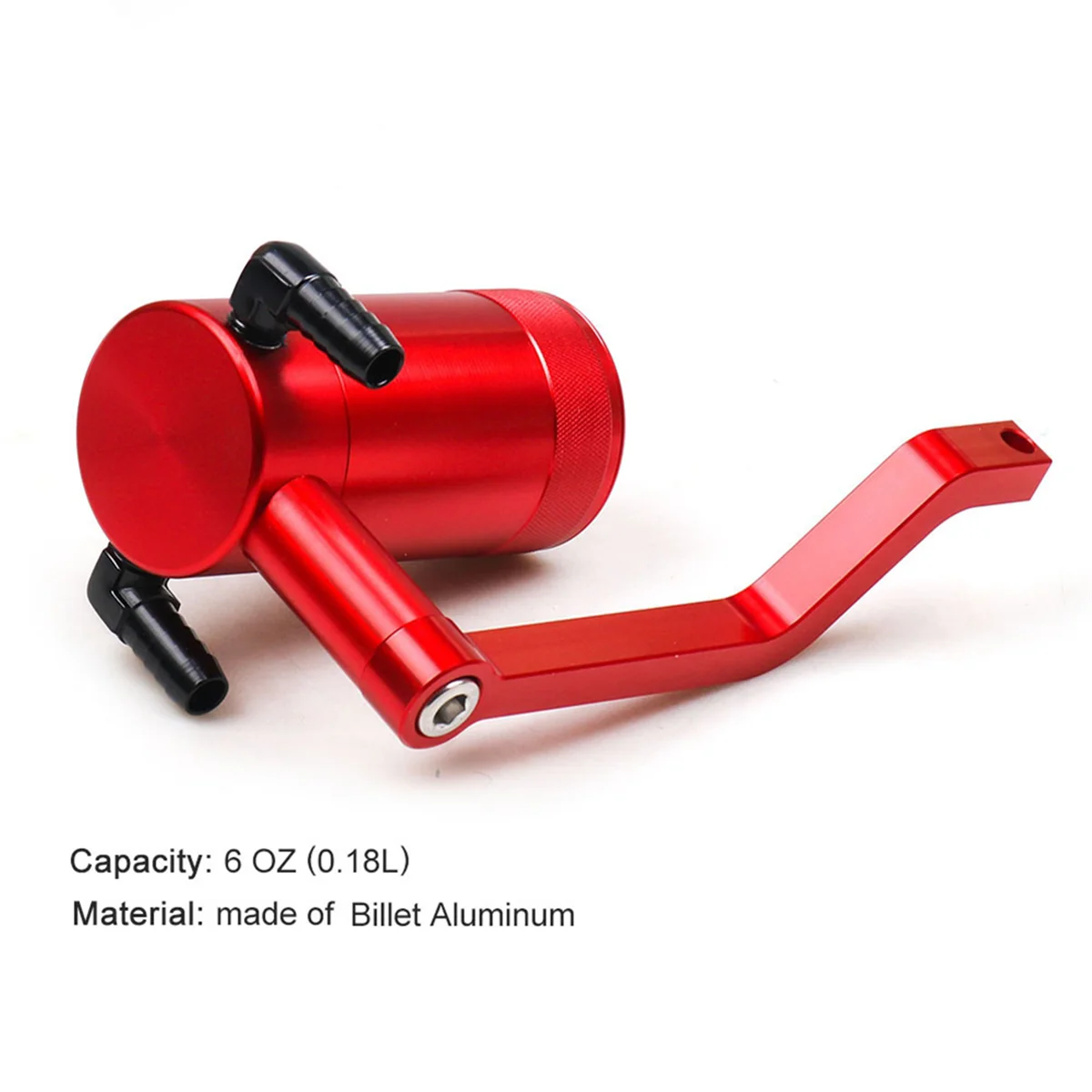 0.18L Aluminum Oil Catch Can Tank with Baffle Plate for Dodge Ram 1500 2500 3500 5.7L 6.4L HEMI 2009-2019 Red