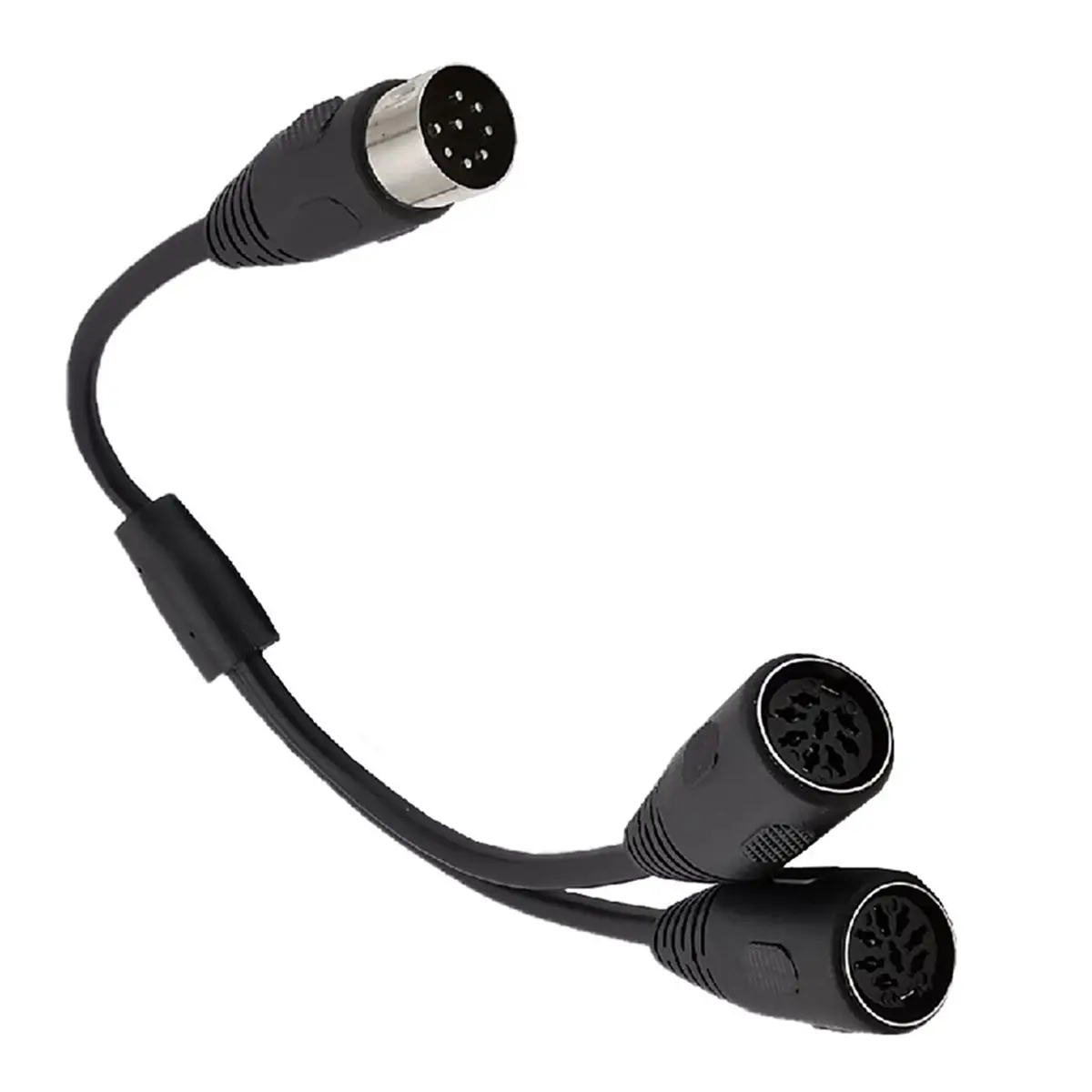DIN 8-Pin Splitter Y Cable Din 8-Pins Male to 2 Female Speaker Audio System Microphone Signal Control Splitter Cable