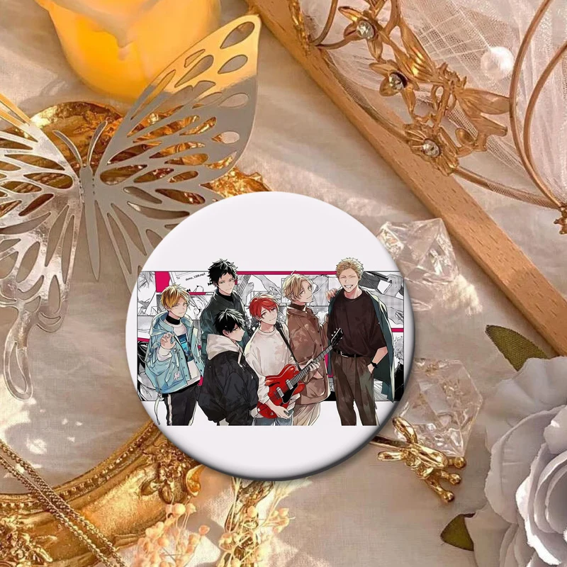 نظرا رائعة أنيمي دبابيس مستديرة اليدوية التلبيب دبابيس Satou Mafuyu Uenoyama Ritsuka الكرتون شارة ظهره اكسسوارات الهدايا