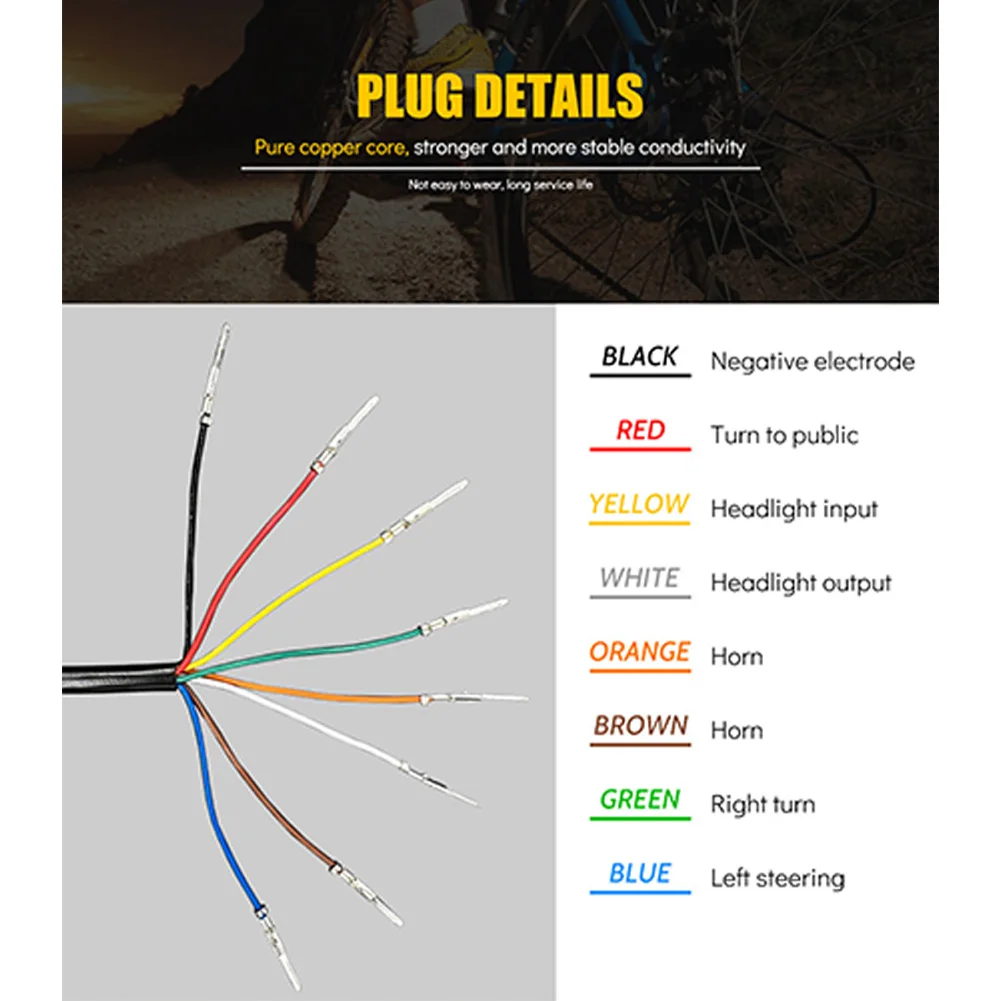 

DK336 Frontlight+Horn+Turning Light Switch for Electric Scooter/Bicycle Multi Function Switch for MTB Tricycle