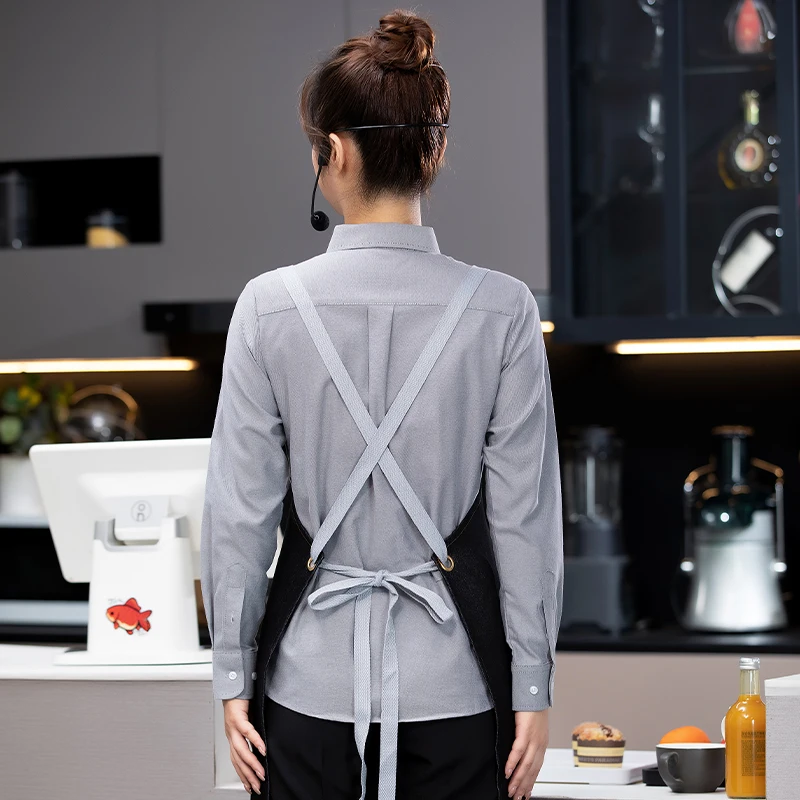 مع جيوب كبيرة مآزر المطبخ الطبخ مطعم الرجال الشيف النادل المئزر اكسسوارات المطبخ اللوازم المنزلية مسمار الاستوديو