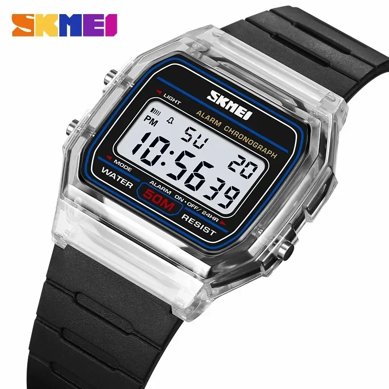 SKMEI 2056 Waterproof Sports Watch for Men Women Electronic Countdown Boy Girl Digital Date Wristwatches Woman Reloj Masculino