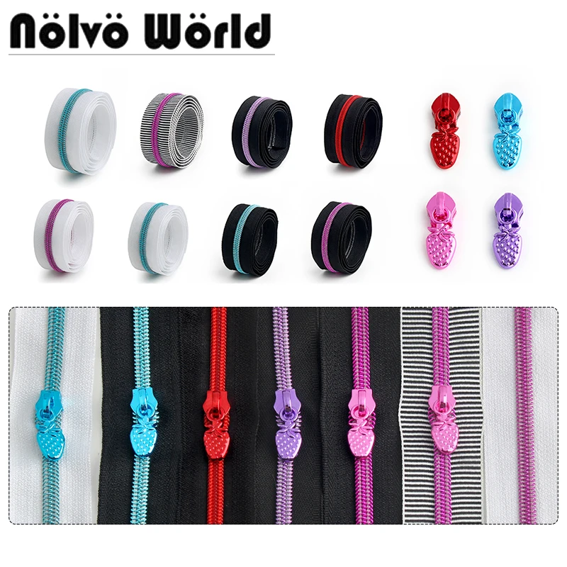 1/2/5Set 5 Stück 5 #   Nylon-Reißverschlüsse, Bänder, Reißverschluss am Meter, Reparaturset, DIY-Taschen, Reißverschlüsse, Schieber, zieht Kleidungsstücke, Ersatz-Nähzubehör