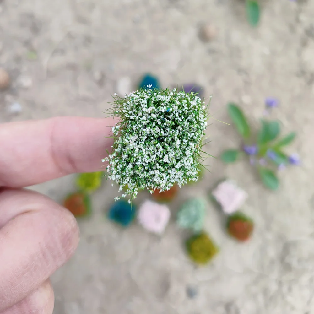 8 teile/los Gemischte Große Blume Cluster Modell Kits Miniatur Pflanzen Materialien für Diy Micro Szene Layout Diorama Zubehör – Detail 4