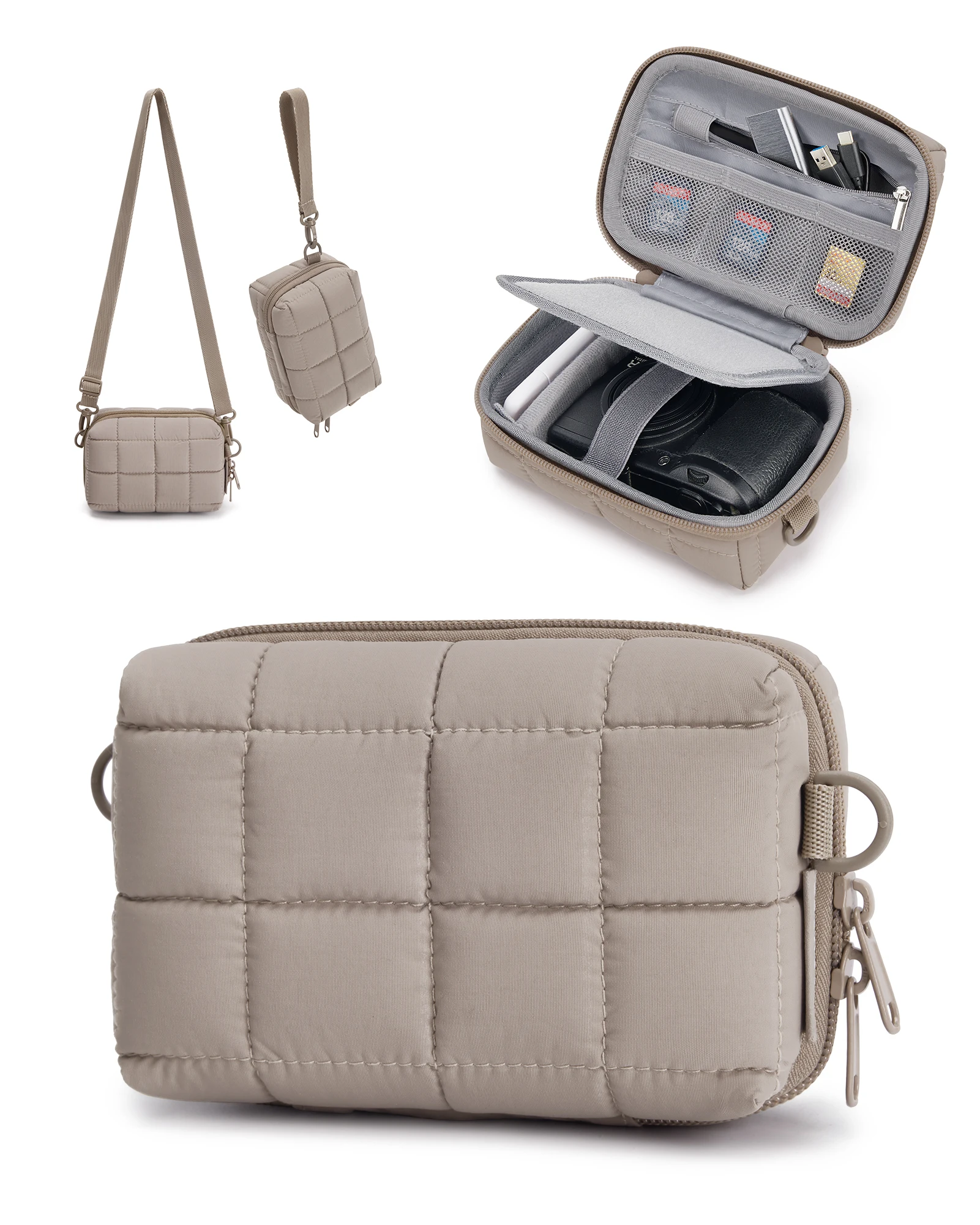 BAGSMART Kleine Digitalkameratasche, leichte, wasserdichte Fotografentaschen für Canon PowerShot Sony DSCW800 DSCW830 GoPro – Detail 17