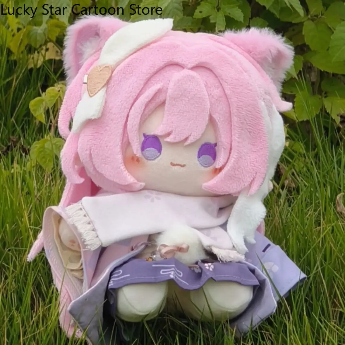 애니메이션 엘리시아 혼카이 임팩트 3 동물 귀 바디 드레스업 베개 옷 봉제 인형 피규어 크리스마스 선물 20cm 생일 선물