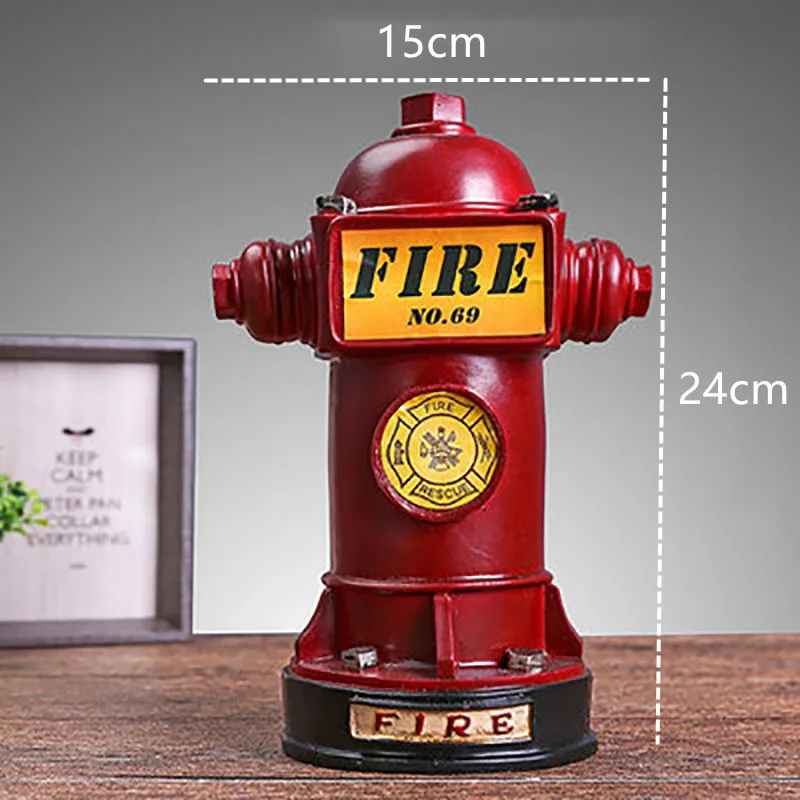 Decorative Statue Home Decor Piggy Bank Sculptures Figurines For Interior Vintage Living Room Decoration Desk Table Fire Hydrant