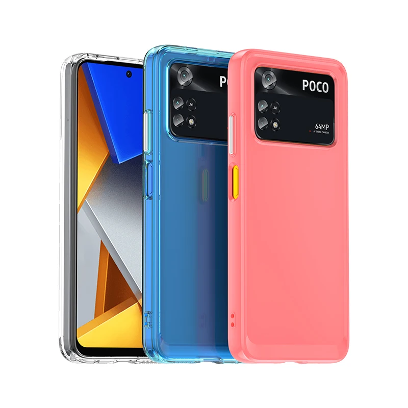 Candy Shockproof Silicone Bumper Phone Case For Poco M4 Pro 4G