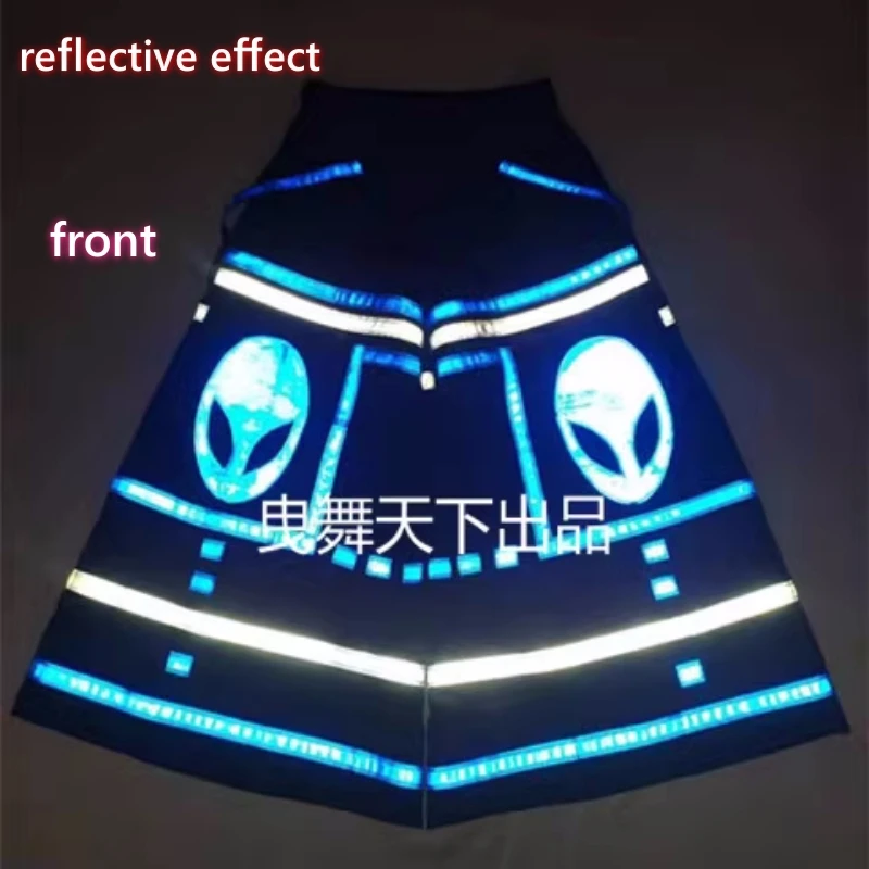 Pantalones de baile fluorescentes Ghost Walk, pantalones de baile reflectantes con estampado fresco, pantalones luminosos, pantalones de baile para hombres y mujeres en Stock