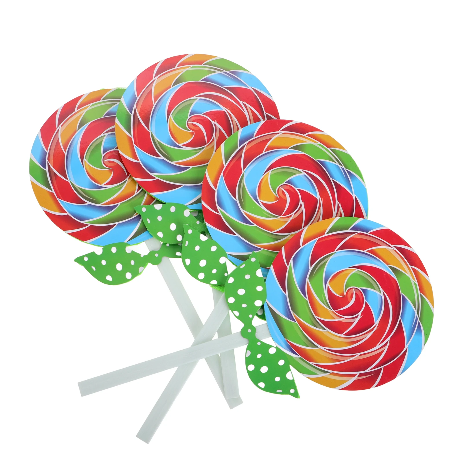 

4 Pcs Candy Lollipop Props Child Large Plastic Giant Lollipops Decorations Fake