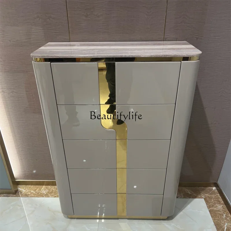 

5ld 14 Italian light luxury chest of drawers, simple and modern foyer decorative storage cabinet
