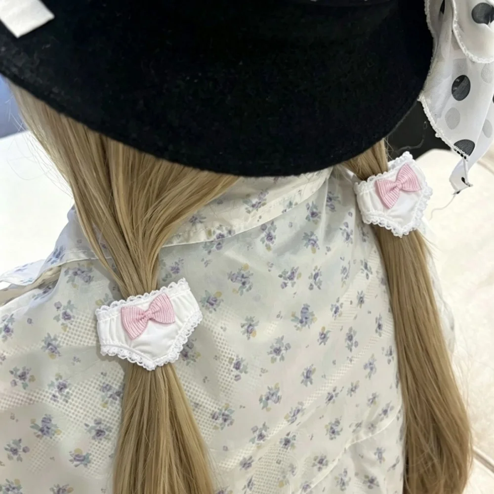 

Original Creativity Korean Ins Girl Heart Wave Dot Bow Underwear Hairclip Edge Clip bangs Subculture Fashion Hair Accessories