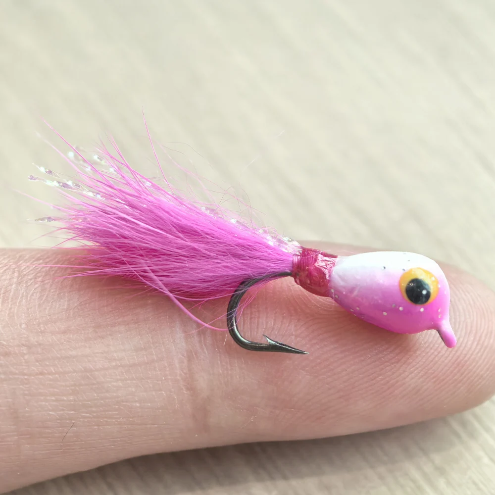 5 Stück Leuchtende Eisfischerköder für Zander und Barsch, UV-beständige Jigköpfe, Eisfischerzubehör für Crappie, Barsch, Panfisch und Hecht – Detail 10