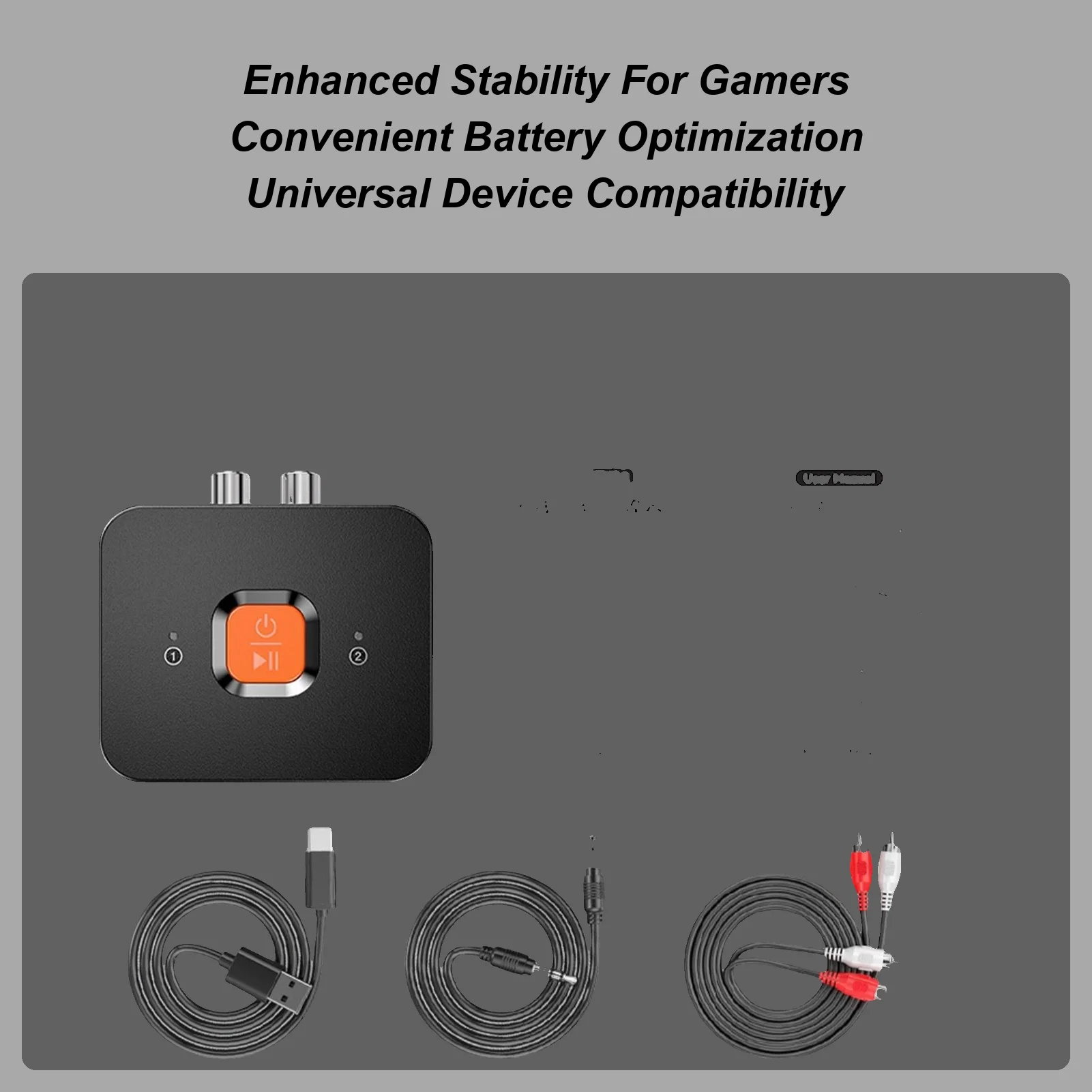 

Беспроводной аудиоприемник Высококачественный стерео беспроводной аудиоадаптер для тренажерного зала Автомобильное воспроизведение музыки просмотр фильмов Игра в дом