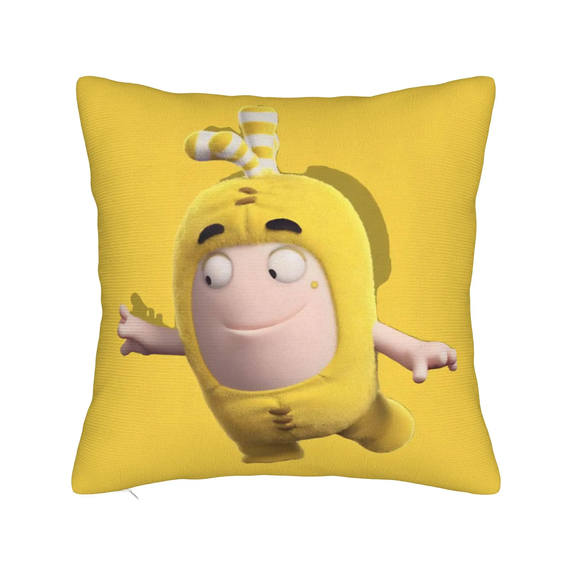 O-Oddbods Pillow Cover Stuff Soft Cushion Cover Decor  Pillow Case Cover Home Multi Size