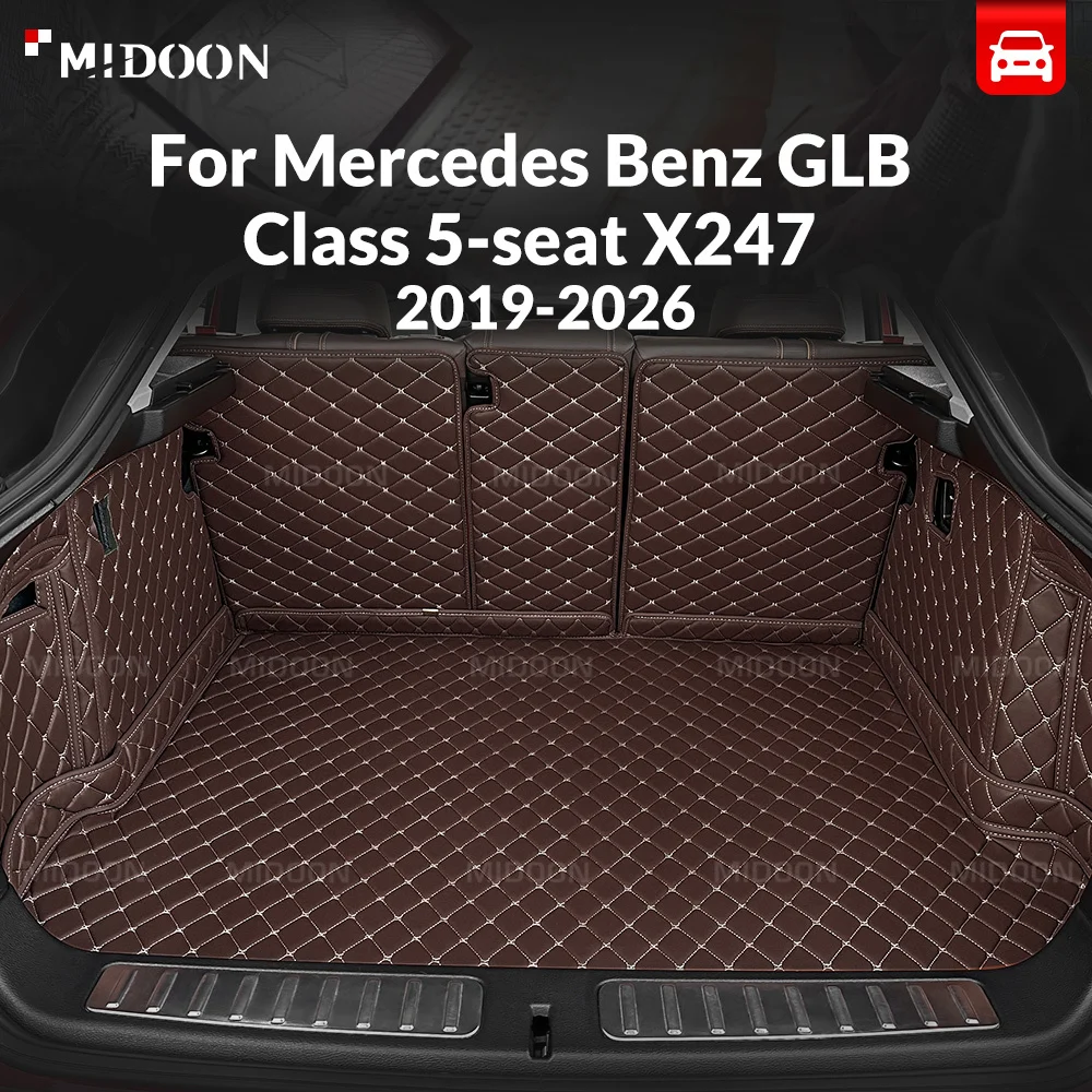 

MIDOON Для Mercedes-Benz GLB-Класса X247 (5-местный) 2019-2026: Автомобильный коврик в багажник с полным покрытием, аксессуар для интерьера автомобиля