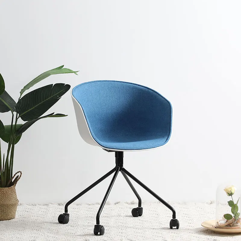HYS Computer Chair Rotating Home Comfortable Armrest Soft Bag Backrest Simple Office Chair Casual Game Chair